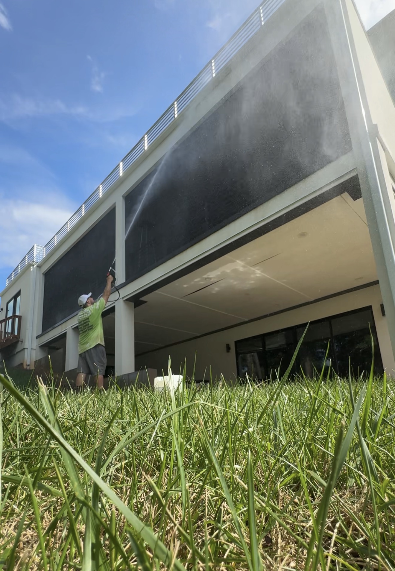 Deck and exterior house washing in Apex NC by Green Eagle Pressure Washing