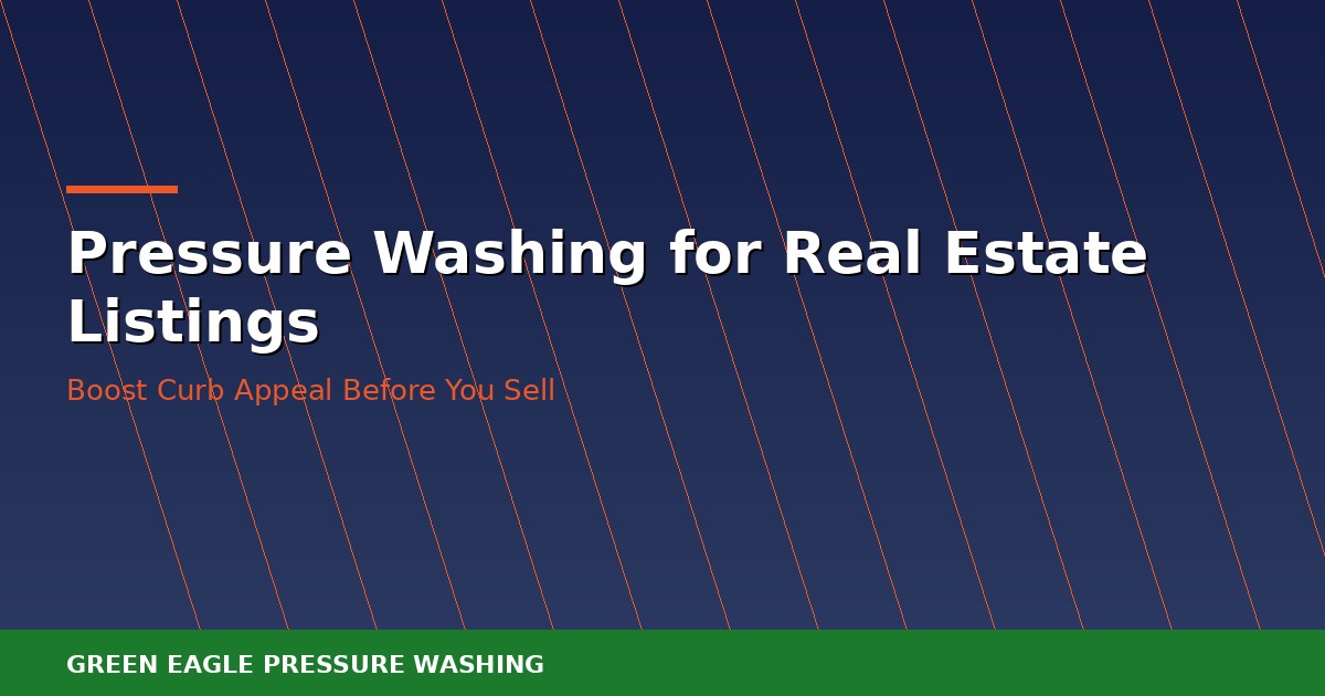 Pressure washing real estate curb appeal